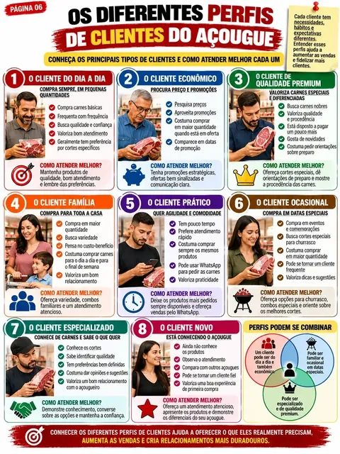 Os diferentes perfis de clientes do açougue