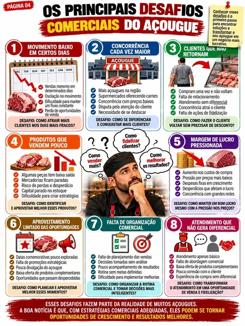 Os principais desafios comerciais do açougue